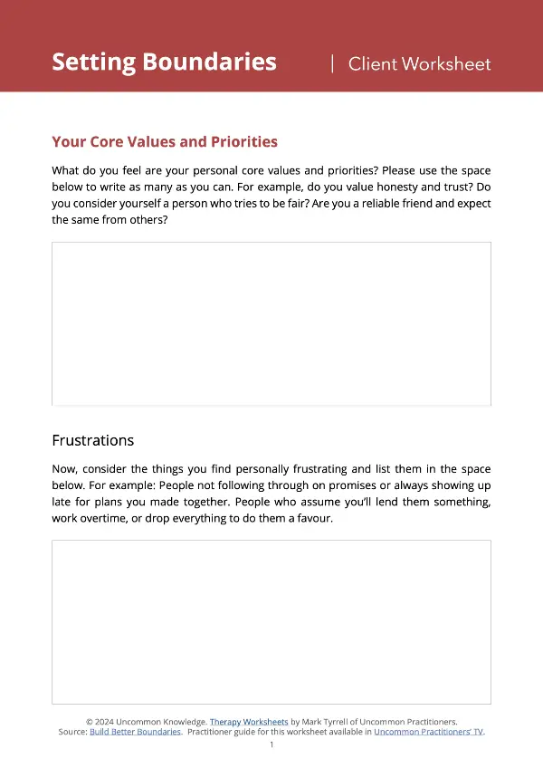 Cognitive Restructuring Worksheet